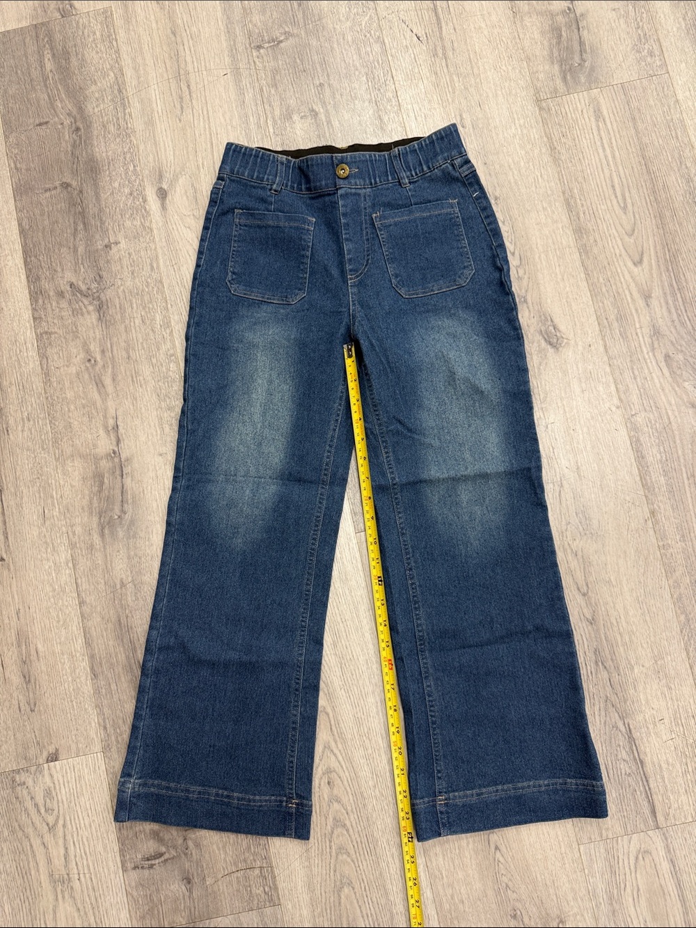 SHEIN Dark Blue Wide Leg Jeans